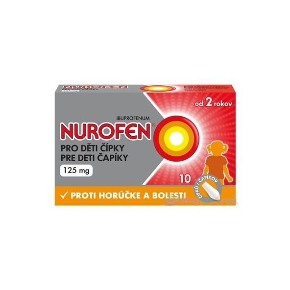 NUROFEN pro děti 125 mg na bolest a teplotu 10 čípků