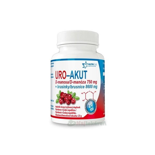 Nutricius Uro Akut na močové cesty 20 tablet