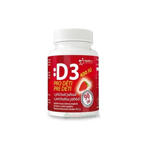 Nutricius Vitamin D3 pro děti 400 IU 90 tablet