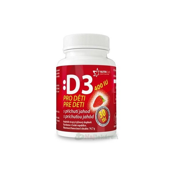 Nutricius Vitamin D3 pro děti 400 IU 30 tablet