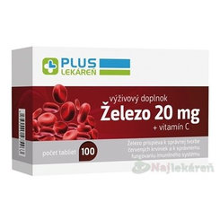 Plus Lekáreň Železo 20 mg + vitamin C 100 tablet