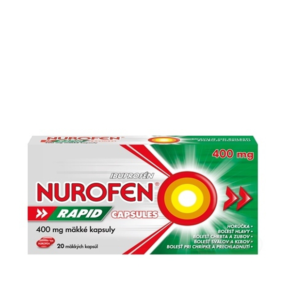 NUROFEN Rapid 400 mg proti bolesti a horečce 20 kapslí