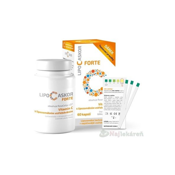 LIPO C ASKOR Forte 60 kapslí + 4 testovací proužky