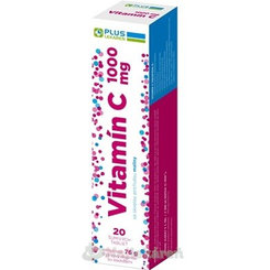 Plus Lekáreň Vitamin C 1000 mg malina 20 šumivých tablet