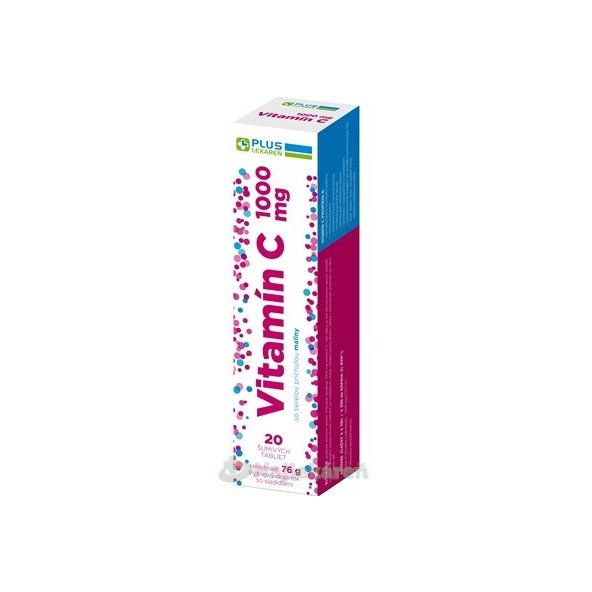 Plus Lekáreň Vitamín C 1000 mg příchuť malina