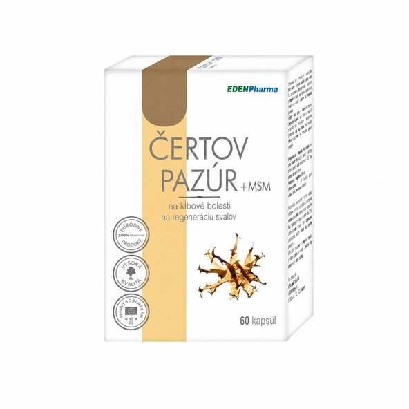 EDENPharma Čertův dráp + MSM 60 kapsúl