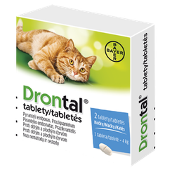 Drontal tablety na odčervení koček 2 tablety