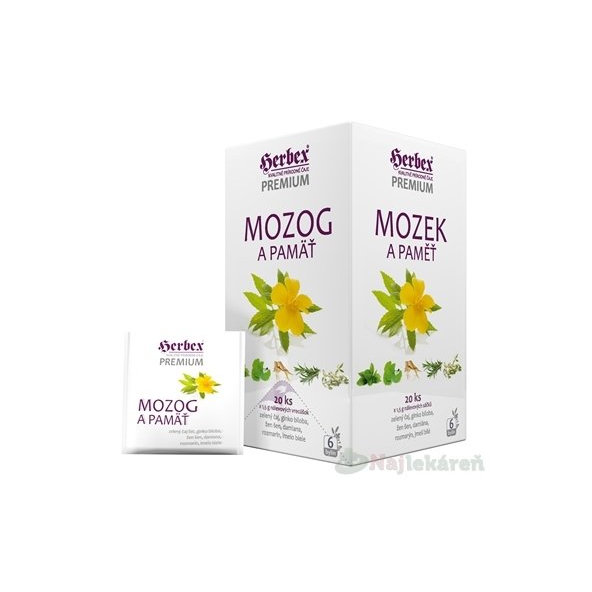 HERBEX Premium mozek a paměť bylinný čaj 20x1,5 g