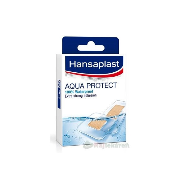 Hansaplast Aqua Protect voděodolná náplast strip 20 ks