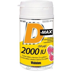 Vitabalans D-max 2000 IU (50 µg) 90 žvýkacích tablet