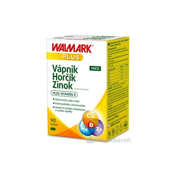 Walmark Vápník Hořčík Zinek Forte 90 tablet