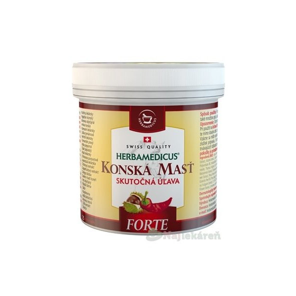 Koňská mast Forte hřejivá na bolest zad 250 ml