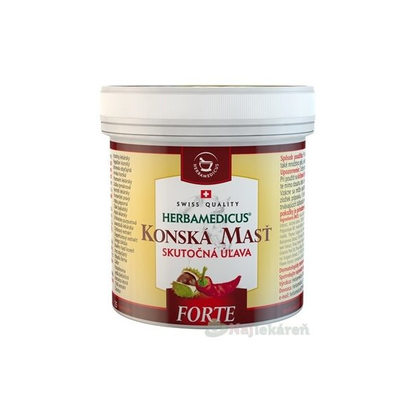 Koňská mast Forte hřejivá na bolest zad 500 ml