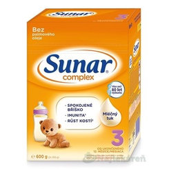 Sunar Complex 3 kojenecké mléko 12m+ 600 g
