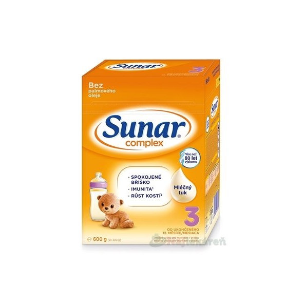Sunar Complex 3 kojenecké mléko 12m+ 600 g