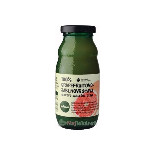 Zdravo 100% grapefruitovo-jablečná šťáva 200 ml