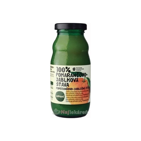 Zdravo 100% pomerančovo-jablečná šťáva 200 ml