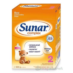 Sunar Complex 2 následné kojenecké mléko 6m+ 600 g