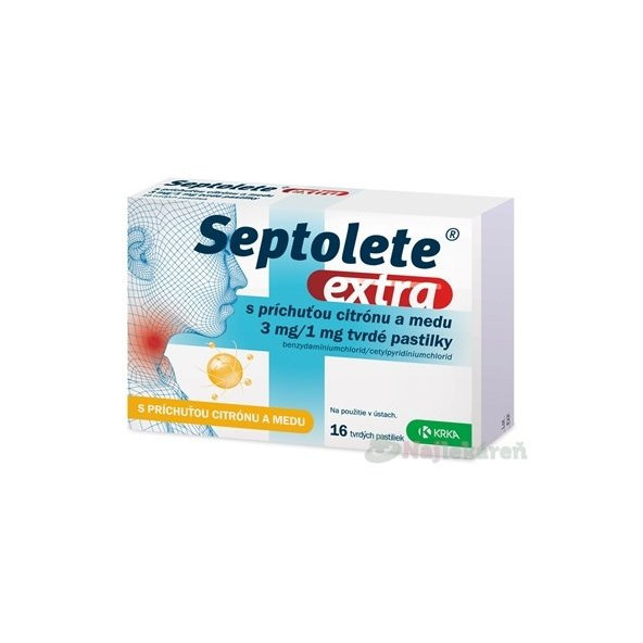 Septolete Extra citron a med 16 pastilek