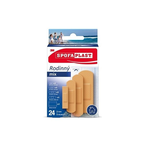 3M Spofaplast č. 603 náplasti rodinný mix 2 typy 5 velikostí 24 ks
