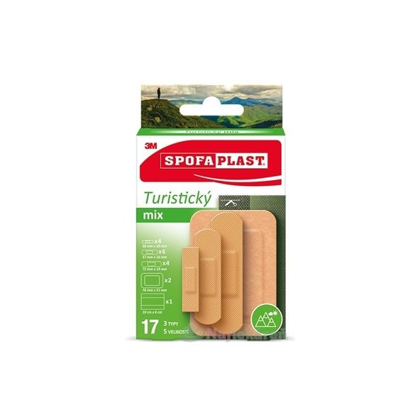 3M Spofaplast 604 náplasti turistický mix 3 typy 5 velikostí 17 ks