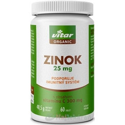 Vitar Organic zinek na podporu imunity 25 mg 60 tablet