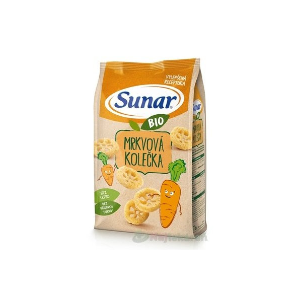 Sunar BIO křupky mrkvová kolečka 12m+ 45 g