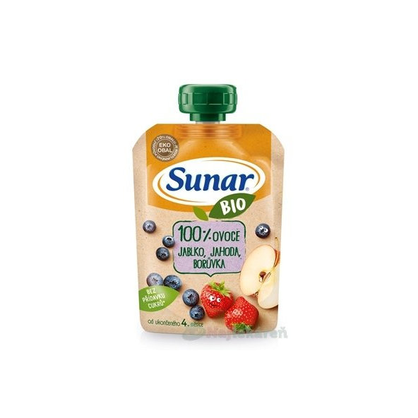 Sunar BIO kapsička jablko jahoda borůvka 100 g