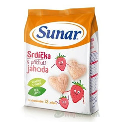 Sunar srdíčka jahoda 12m+ 50 g