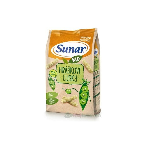 Sunar BIO křupky hráškové lusky 12m+ 45 g