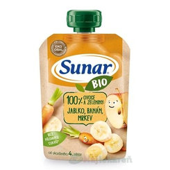 Sunar BIO kapsička jablko banán mrkev 4m+ 100 g