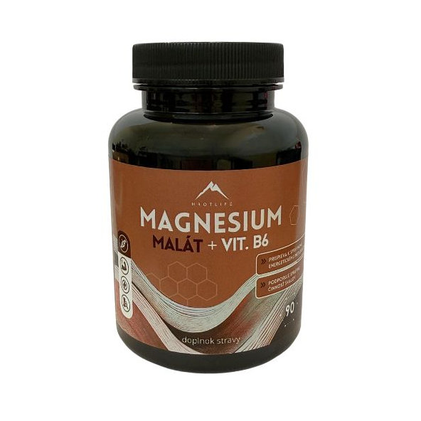 Hrotlife magnézium malát + vitamín B6 90 kapslí