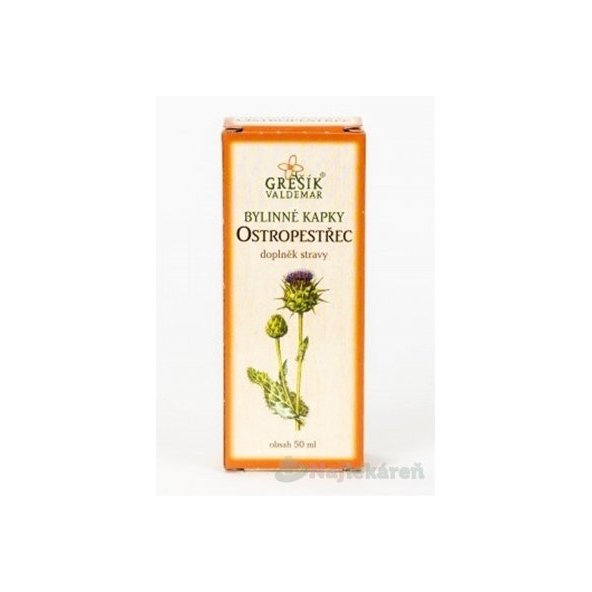 Grešík Ostropestřec bylinné kapky 50 ml