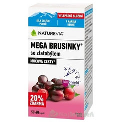 Naturevia Mega brusnice se zlatobýlem 60 kapslí