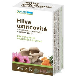 Plus Lekáreň Hlíva ústřičná + Echinacea + rakytník + Zn + Se 60 kapslí