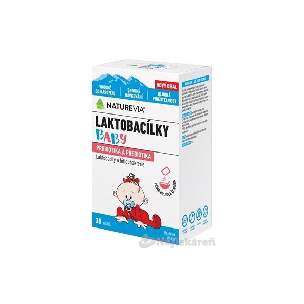 Swiss Naturevia Laktobacilky Baby 30 sáčků