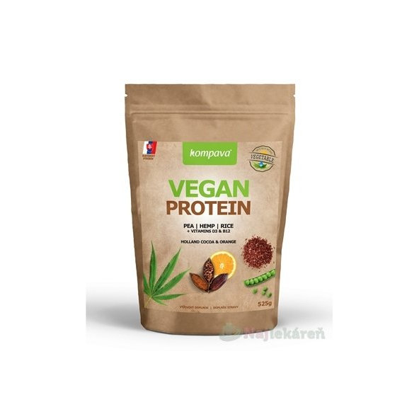 kompava Vegan Protein čokoláda a pomeranč 525 g