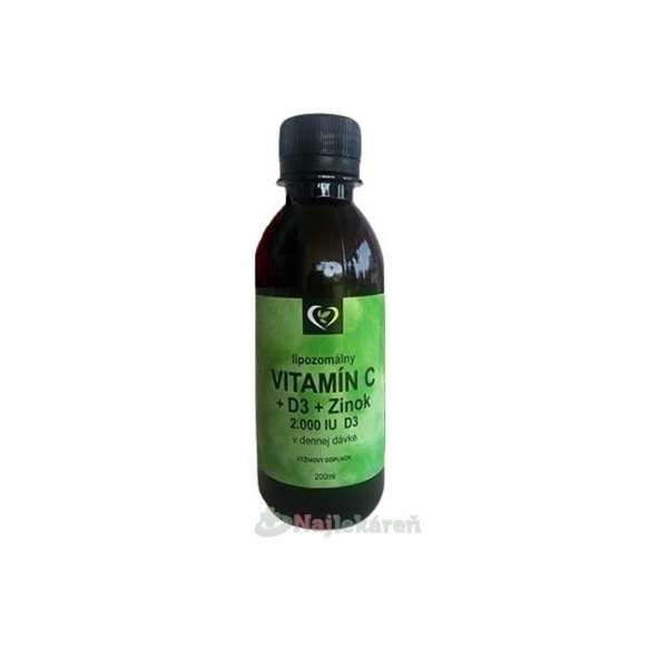Zdravý svět Lipozomální Vitamin C + D3 + Zn + Se 200 ml