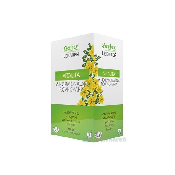 HERBEX bylinný čaj vitalita a hormonálni rovnováha 20x3g