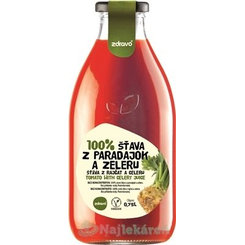 Zdravo 100% šťáva z rajčat a celeru 0,75 l