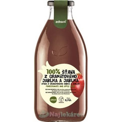 Zdravo 100% šťáva z granátového jablka a jablek 0,75 l