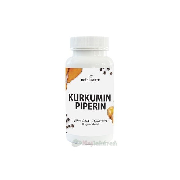 Nefdesanté kurkumin + piperin 60 kapslí