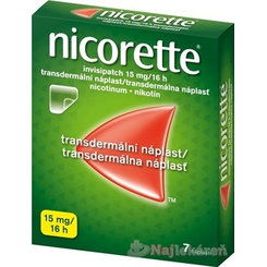 Nicorette Invisipatch 15 mg/16 h náplasti proti kouření 7 ks