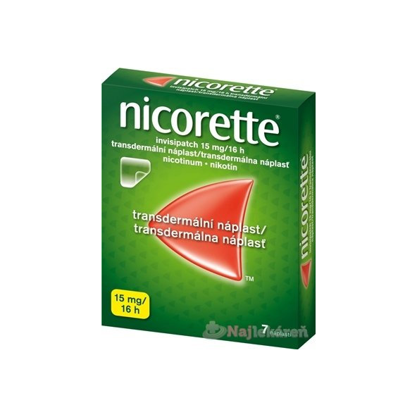 Nicorette Invisipatch 15 mg/16 h náplasti proti kouření 7 ks