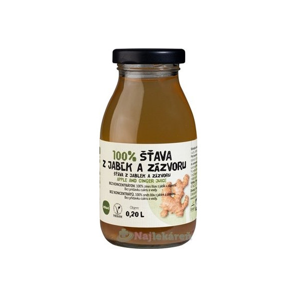 Zdravo 100% šťáva z jablek a zázvoru 200 ml
