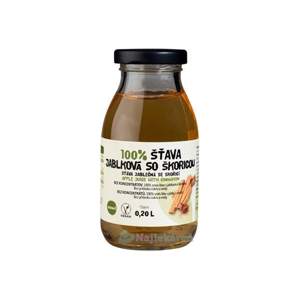 Zdravo 100% jablečná šťáva se skořicí 200 ml