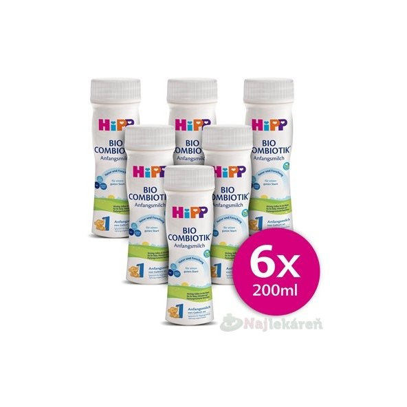 HiPP 1 BIO Combiotik kojenecká výživa od narození 6x200 ml