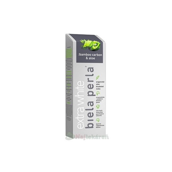 Biela Perla Bamboo zubní pasta s carbonem a aloe 75 ml