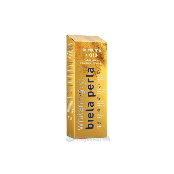 Biela Perla zubní pasta s kurkumou a Q10 75 ml