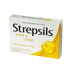 Strepsils med a citron na bolest v krku 24 pastilek